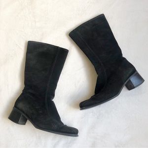 La Canadienne Square toe Chunky Heel Boots